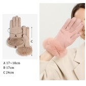 【予約販売】秋冬新作 手袋 グローブ カシミア風 レディース ファー 蓄熱 防寒 保温 ふわふわ 上品 スマホ操作