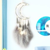 【買付】ドリームキャッチャー LEDライト付き 羽飾り 捕夢網 風鈴 車飾り 窓飾り 壁掛け 幸せ守る