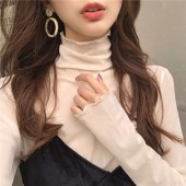 【買付】レディース トップス 長袖 レース タートルネック ファッション 5色 美ライン
