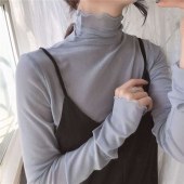 【買付】レディース トップス 長袖 レース タートルネック ファッション 5色 美ライン
