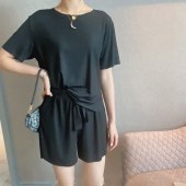 接触冷感 部屋着 ワンマイル パジャマ ルームウェア セットアップ ショートパンツ