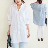 【買付】レディース 長袖 ロング丈シャツ ブラウス ゆったり 体型カバー UVカット カーディガン