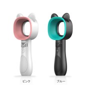 【買付】ハンディファン ミニUSB扇風機 USB充電 ポータブル 強風 3段階調節 サイクロン デスク スタンド 猫