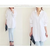 【買付】レディース 長袖 ロング丈シャツ ブラウス ゆったり 体型カバー UVカット カーディガン