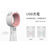 【買付】ハンディファン ミニUSB扇風機 USB充電 ポータブル 強風 3段階調節 サイクロン デスク スタンド 猫