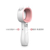 【買付】ハンディファン ミニUSB扇風機 USB充電 ポータブル 強風 3段階調節 サイクロン デスク スタンド 猫