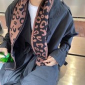 レディース カシミヤタッチ アニマル柄 スカーフ 防寒 防風 マフラー ネックウォーマー