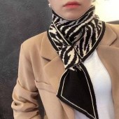 レディース カシミヤタッチ アニマル柄 スカーフ 防寒 防風 マフラー ネックウォーマー